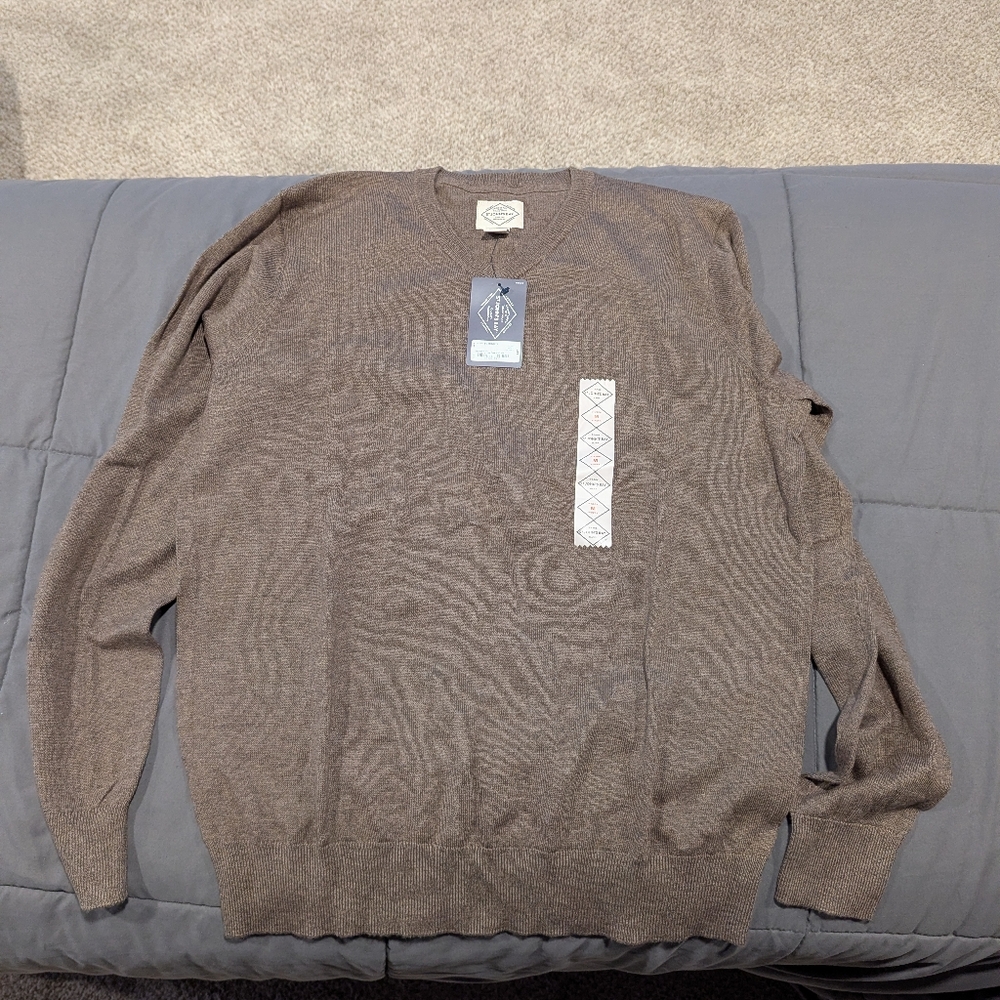 St. John's Bay Brown V-Neck Sweater